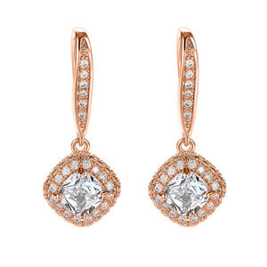 Pendientes de Diamantes Eve Primidas, Corte Princesa, Oro Blanco, Color D, Naturales, Certificados por GIA, Joyería de Boda, Estilo Clásico para Mujer - Product Image 4