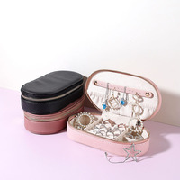 Boîte de rangement pour bijoux pour femmes, boîte à bagues et boucles d'oreilles, boîte à accessoires portable, vente en gros pour les mariages