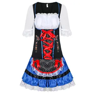 Chinese Manufacturer Oktoberfest Party Cosplay Clothing Lace Embroidered Maid Oktoberfest Dirndl