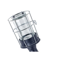Support de lampe E27 portable avec poignée en caoutchouc, puissance maximale 60W, lampe de travail avec couvercle en fil de fer