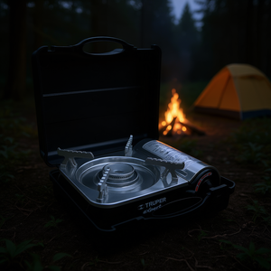 Estufa de Gas Portátil con Encendido Electrónico, Acero Inoxidable, Capacidad para 1/4 de Lata, Modelo TRUPER Expert 18530, Diseño Compacto para Tr - Product Image 2