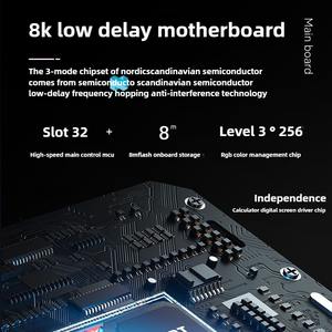 คีย์บอร์ดเกมมิ่งแบบกลไก <span class=keywords><strong>Skyloong</strong></span> GK104Pro รองรับสามโหมด พร้อมจอแสดงผล 8K ความหน่วงต่ำ 0.125ms และปุ่มปรับเสียงเอฟเฟกต์อิเล็กทรอนิกส์ 7 แบบ - Product Image 4