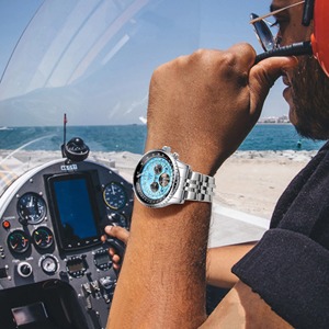 Montre homme JARAGAR JAR034 Flying Series TFN, cadran <span class=keywords><strong>bleu</strong></span> avec échelle, design en acier inoxydable, montre automatique mécanique de luxe haut de gamme - Product Image 6