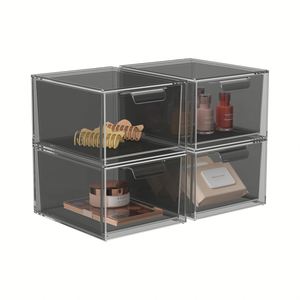 <b>Clear</b> Transparent PET <b>Plastic</b> Injection Molded Eco-Friendly Stackable Giant Bag Storage <b>Containers</b> 20-35L Capacity - Product Image 1