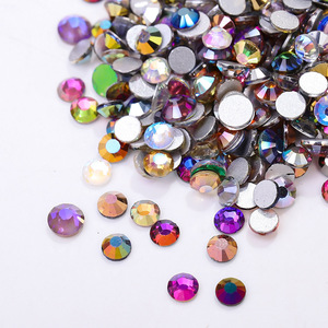 Cristales de Vidrio Planos con Reverso Plano, Redondos, Iridiscentes, para Decoración de Uñas, Accesorios de Joyería DIY, Brillantes, 240305 Yiwu Verano 2024 - Product Image 4