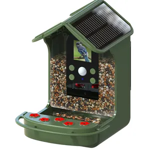 New Design Monitor Surveillance Waterproof Outdoor Smart Bird Feeder Camera With Camera Solar Powered