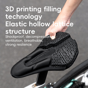ROCKBROS housse de selle de vélo imprimée 3D ultra-légère et respirante en fibre de carbone housse de coussin de selle de vélo - Product Image 2
