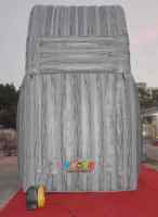 Toboggan aquatique gonflable commercial durable en PVC Rocky Rapids avec piscine pour enfants et adultes