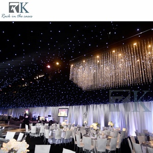 White Drapery Cloth Wedding Starry <b>Light</b> LED Stage Backdrop Decoration LED <b>Stars</b> Sky Curtain - Product Image 4