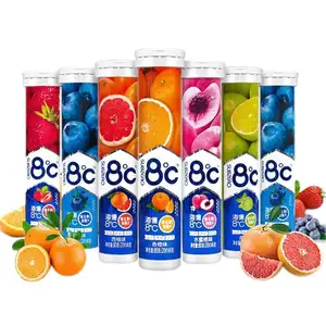 장미 열매 맛 타블렛 80g 제조 비타민 타블렛 식품 보충제 비타민 C 발포성 타블렛 에너지 드링크