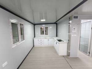 Maison en conteneur extensible 3 en 1 Maison préfabriquée avec système de poussée, maison mobile pliable pour Glamping Villa Office - Product Image 3