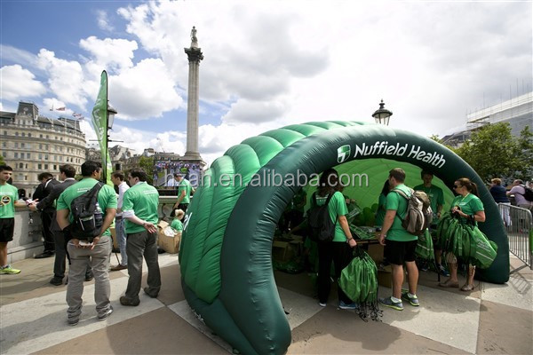 Carpa de cúpula de aire inflable grande luna cuadrada