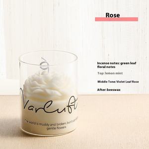 เทียนไขถั่วเหลืองดอกโบตั๋นโรแมนติกแบบแฮนด์เมดเสากุหลาบเติมน้ำหอมงานแต่งงานวันวาเลนไทน์วันเกิด-ของขวัญคริสต์มาส - Product Image 6