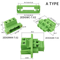 Kit complet de bornes sans soudure traversantes de 7,62 mm en 3 pièces, boîtier et connecteur mâle et connecteur femelle de type A/B, connexion sans outil