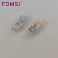 Ampoule LED FOMSI G4 2W 12V AC DC Mini Lampe en Silicone 360 °   Ampoule à angle de faisceau économe en énergie, culot G4, 160LM, sans scintillement