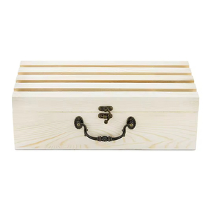 Scatola Regalo in <span class=keywords><strong>Legno</strong></span> Naturale per Vino, Contenitore per 2 Bottiglie, Ideale per Regali <span class=keywords><strong>di</strong></span> Nozze Unici, Progetti Fai-da-Te, Scatola Artigianale in <span class=keywords><strong>Legno</strong></span> - Product Image 2