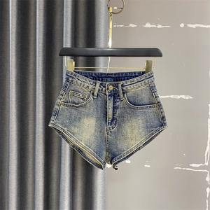 Viviblook Z0121PT01 Women Denim <b>Shorts</b> Irregular High Waisted Elastic Hot <b>Shorts</b> Street <b>Jeans</b> A-Line Mini <b>Shorts</b> - Product Image 6