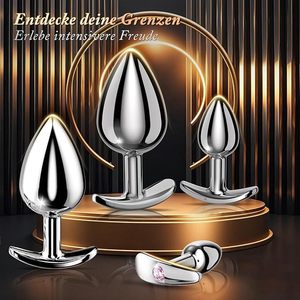 Tapón anal en forma de ancla, cuentas metálicas en la parte trasera, dominación anal gay, dilatador anal, juguete sexual - Product Image 4