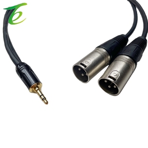 Cáp XLR 3,5mm 1 phút 2 đầu vào sang 2 đầu ra, cáp âm thanh 3,5mm kép XLR đực và ba lõi nhỏ sang cáp âm thanh XLR đực kép - Product Image 2