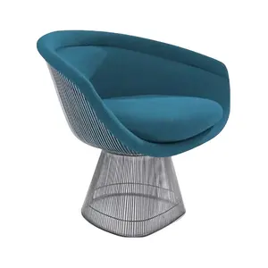 Platner Restaurant Modern Leisure Chair Stainless Steel grey Lounge chair