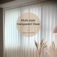 Voilage blanc de luxe à plis en S, en tissu voile doux, pour salon, chambre et hôtel