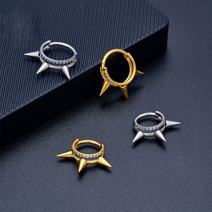 Anillo de Titanio G23 para Oreja y Nariz, Piercing de Cono Puntiagudo con Zirconia Cúbica, Aro con Bisagra, Segmento Clicker, Joyería para Piercing Corporal de Cartílago - Product Image 4