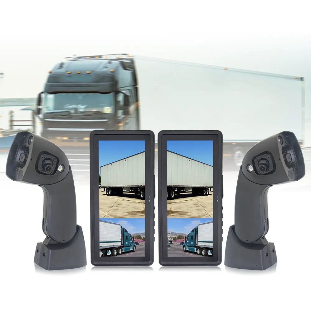 12.3'' Side View E-Mirror AI Detect Touch Screen HD Car Monitor Long Arm HD 1080P Camera Bus Truck Camera
