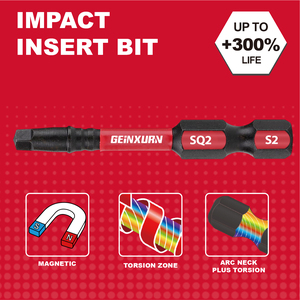 مجموعة 5 عالية العزم قوة صناعية SQ2 50 مربع بت طويلة المغناطيسي الصلب S2 بت مفك البراغي تصميم كانادا مجموعة أدوات يدوية - Product Image 4