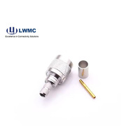 Conector TNC Macho de PTFE de 1500V y 50ohm, Conector de Crimpado TNC, de CC a 6GHz para Cable LMR240, VSWR Máximo de 1.3