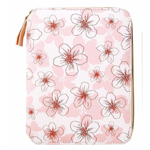 Cuaderno de cuero PU con estampado de flores y cremallera, bonito diario B6 2022, listo para enviar, con bolígrafo - Product Image 4