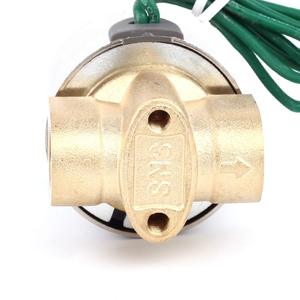 Vanne solénoïde électrique SNS 1/4 po NPT en laiton normalement fermée pour eau, air, diesel, DC12V, haute résistance à la température - Product Image 5