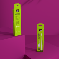 Boîte d'emballage pour câble USB, boîte de vente au détail pour câble de données USB, boîte en papier vide écologique pour pièces de produits électroniques