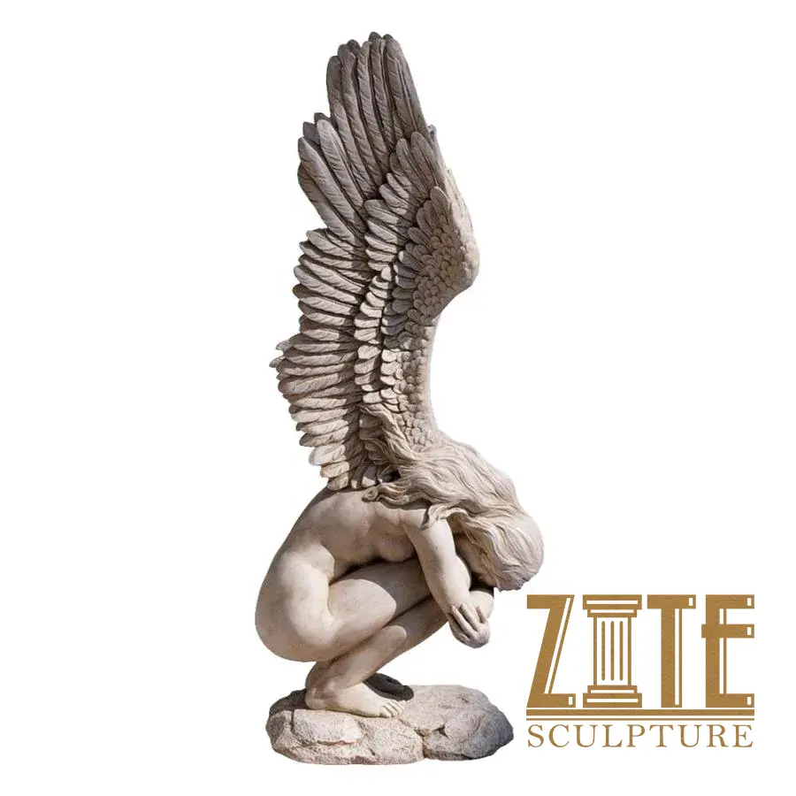 Estátua de fibra de vidro decorativa, anjos e figuras de fadas