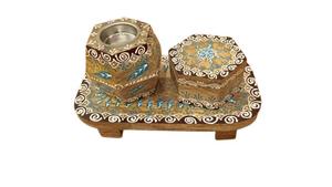 Ensemble de brûleur à bakhoor en bois élégant de qualité supérieure, boîte de rangement décorative, fait main, écologique, cadeau pour la maison - Product Image 4