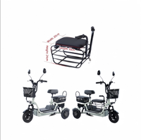 Triciclo Eléctrico de 3 Ruedas para Adultos, 3 Velocidades, Mini Scooter Eléctrico de 10 Pulgadas, Batería de Plomo-Ácido para Desplazamientos Urbanos, Uso con Mascotas y Pasajeros