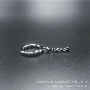 Zinc Alloy Spring <b>Ring</b> <b>Key</b> Chain 26mm Round Metal DIY Jewelry Hardware <b>Accessory</b> - Product Image 4
