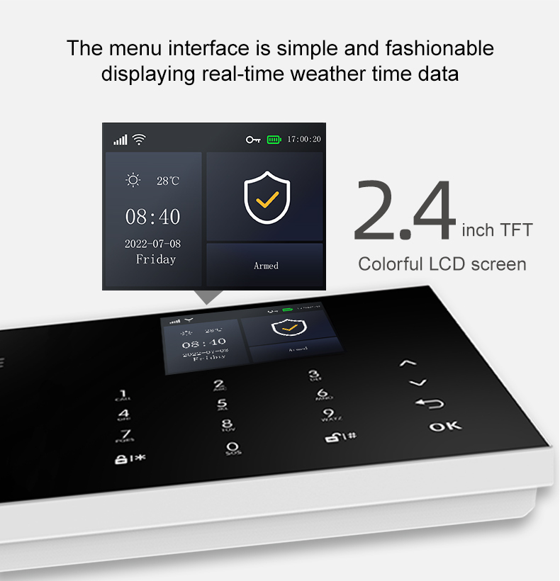 Tuya Alexa Smart Life Home Alarm System Kit 4G WiFi PIR Motion Sensor ABS Material App Remote Control SOS Function 10m Easy · image 6
