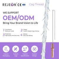 Fil tenseur R DDP Cog Thread Hilos PCL/PLLA coréen 18/19/21G 100mm avec FDS pour la formation en esthétique et le lifting du nez, OEM/ODM disponible