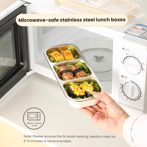 Boîte à lunch en acier inoxydable, récipient pour préparation de repas, boîte de rangement alimentaire Bento pour salade, sushi, préparation de repas <span class=keywords><strong>avec</strong></span> couvercle hermétique - Product Image 2