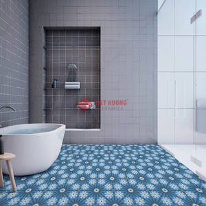 Baldosa de Cemento Encaustic con Patrón Simétrico 200x200mm Hecha a Mano Sin Hornear para Piso y Pared Suministro Global de E-commerce - Product Image 5