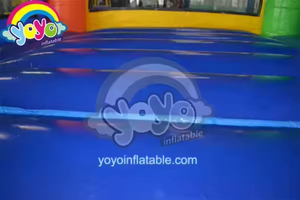 Château gonflable arc-en-ciel de 14 pieds, design multicolore, PVC de qualité commerciale, centre de jeux pour enfants, équipement de fête - Product Image 3