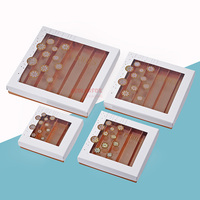 Boîtes à chocolat à bas prix, conception originale personnalisée, vente en gros, emballage transparent de truffe au chocolat, boîte à bonbons avec couvercle