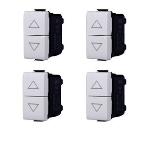 Interruptor de Pared Doble Gloca, 10A 250V, 2 Botones, Plástico MT1202, Diseño Minimalista - Product Image 1