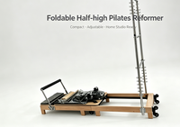 Reformer Pilates pliable semi-hauteur MJD, équipement de Pilates de qualité commerciale, adapté aux salles de sport et aux studios.
