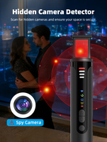 Detector Antiespía T016, Dispositivo de Escucha, Campo Magnético, Portátil, RF, Batería AA, Alarma de 100dB, Sonido, Luz, Visión Nocturna, Escaneo