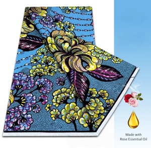 <span class=keywords><strong>Tessuto</strong></span> Africano Stampa Wax Dorata Grand Super Veritable 100% Morbido Cotone Reale Hollandais Olandese Ankara per Cucito - Product Image 3