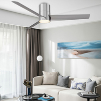 Ventilateur de plafond intelligent pour salon ODM OEM, moderne, 3 pales, 52 pouces, avec lumière LED et télécommande