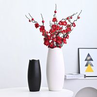 Vase de table en céramique moderne en gros avec ensemble de fleurs artificielles pour la décoration intérieure