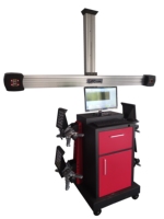 Ensemble complet de machine d'alignement des roues 3D à quatre roues, élévateur de voiture à 4 poteaux, élévateur à ciseaux pour l'alignement des roues