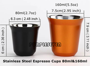 Tasse <span class=keywords><strong>Thermos</strong></span> isolante en acier inoxydable, outil pour offrir un cadeau Unique, <span class=keywords><strong>Thermos</strong></span> en verre à vin, à Double paroi, pour expresso, 80 ml, ml - Product Image 3